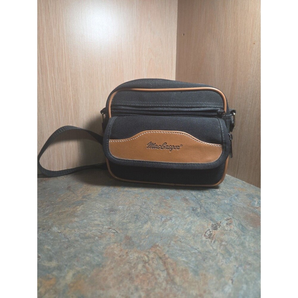 Vintage MacGregor Padded Camera Shoulder Carrying Case Bag in Black/Brown